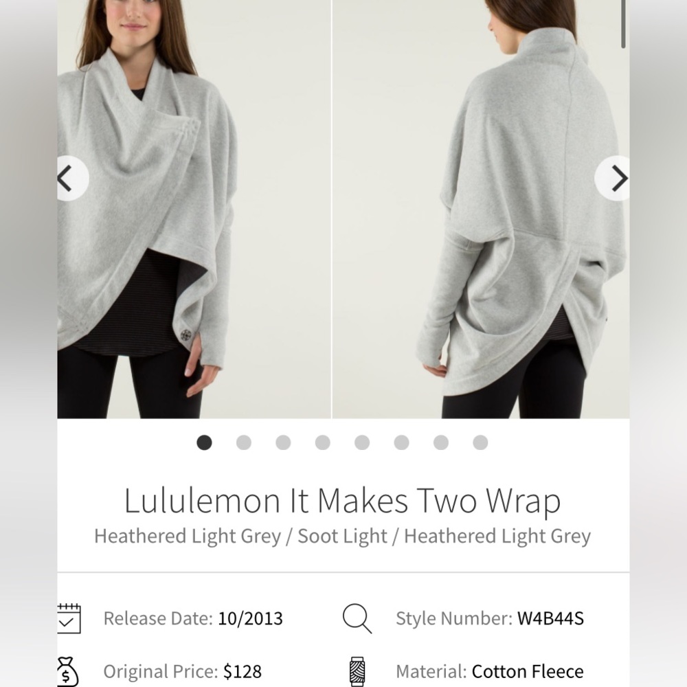 lululemon athletica Heathered Light Grey Wrap Jacket